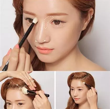韩式化妆技巧教你用腮红打造小脸